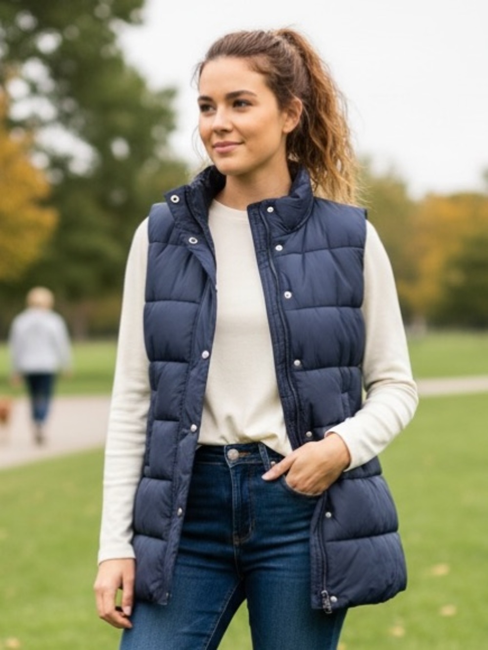 Weatherproof Classic Navy Quilted Puffer Vest - Sleeveless
XL